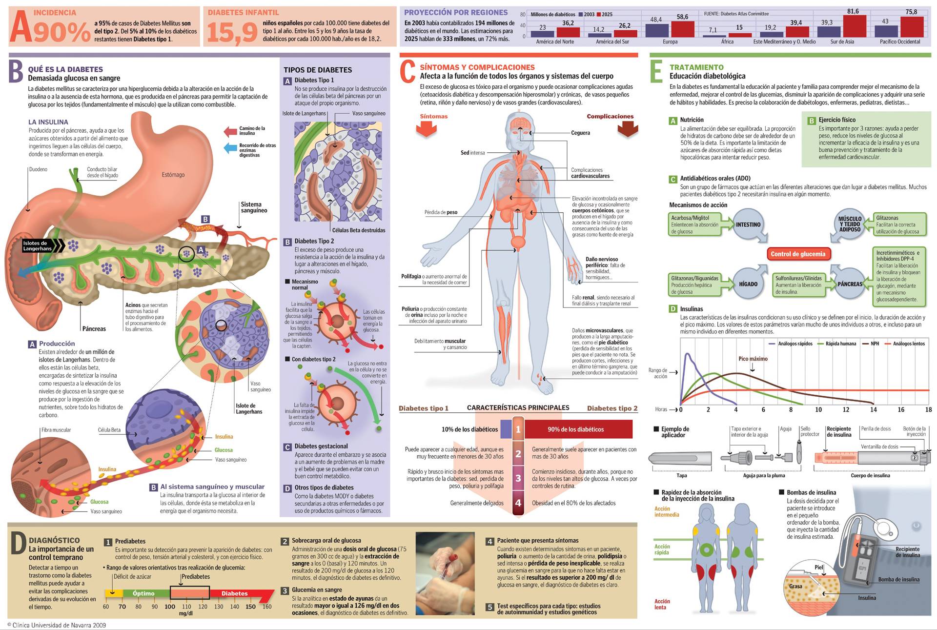 Infográfico Diabetes mellitus Clínica Universidad de Navarra