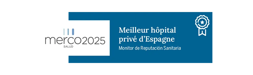 Merco Salud 2025. Clinique de l'Université de Navarre Image du label de reconnaissance Merco Salud 2025. Clinique universitaire de Navarre
